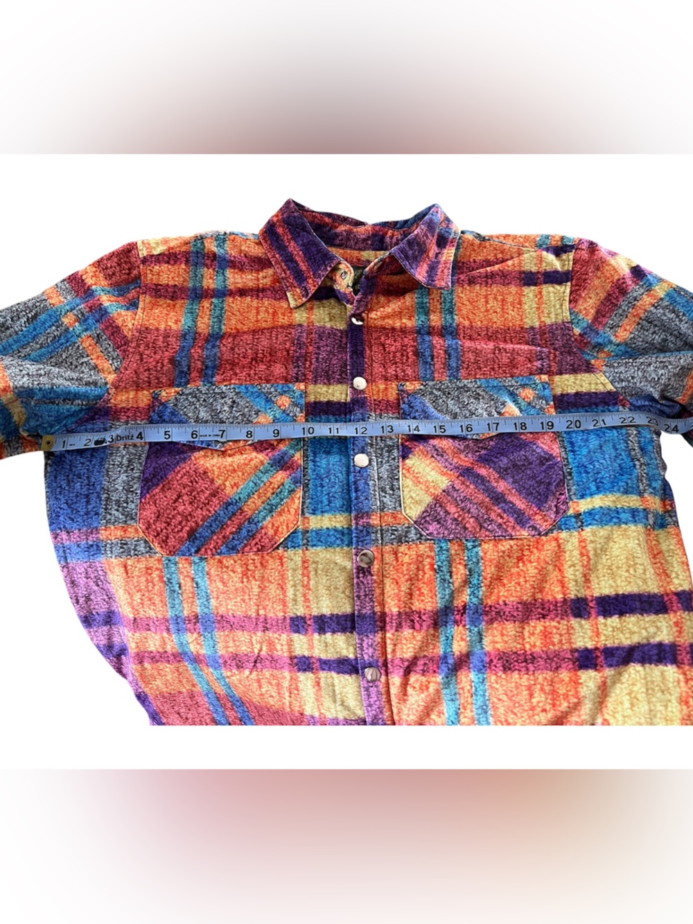 JonviDesign Vintage MultiColor Plaid Button/Snap Jacket - Picture 10 of 13